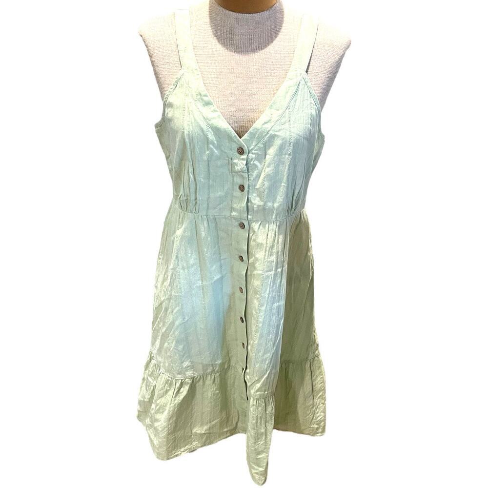 Pat Pat Womens Dress Honeydew Green Sleeveless Fit & Flare Size Medium